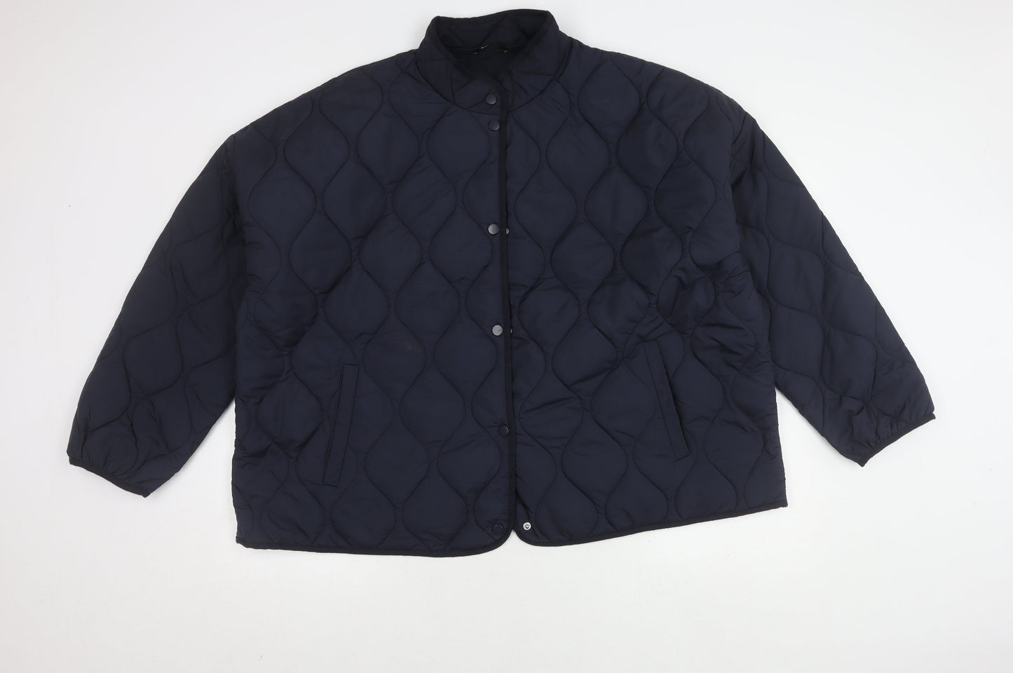 Womens UK Size 18 Golddigga Blue Quilted Coat