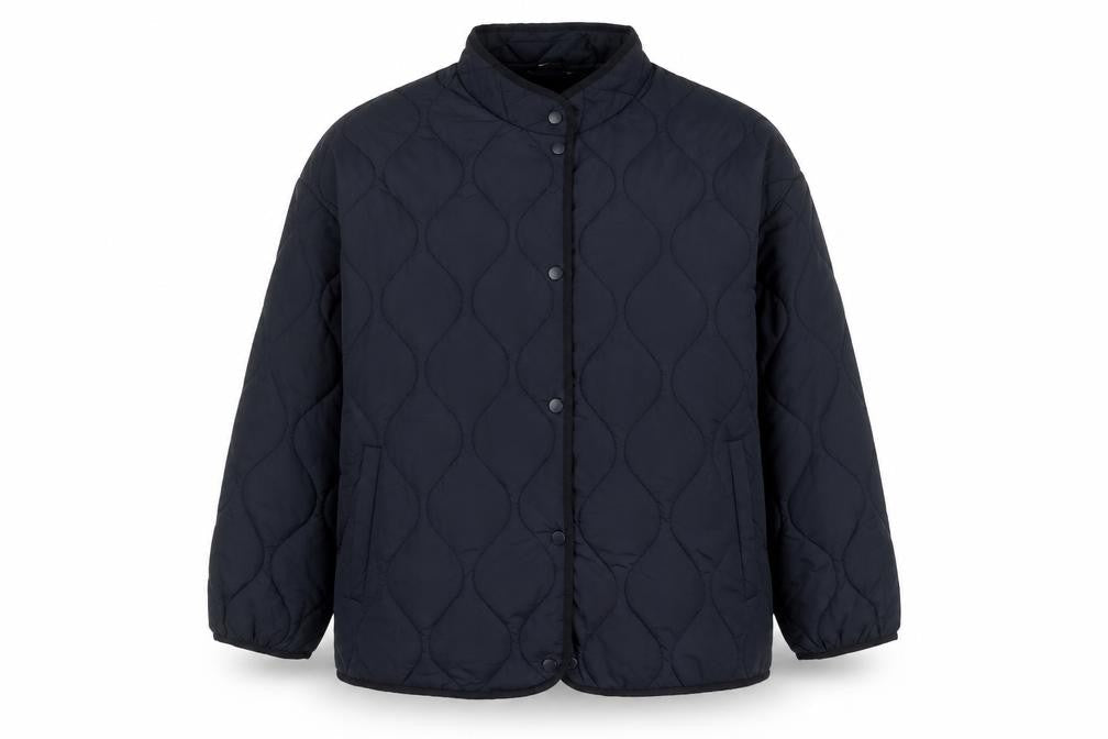Womens UK Size 18 Golddigga Blue Quilted Coat