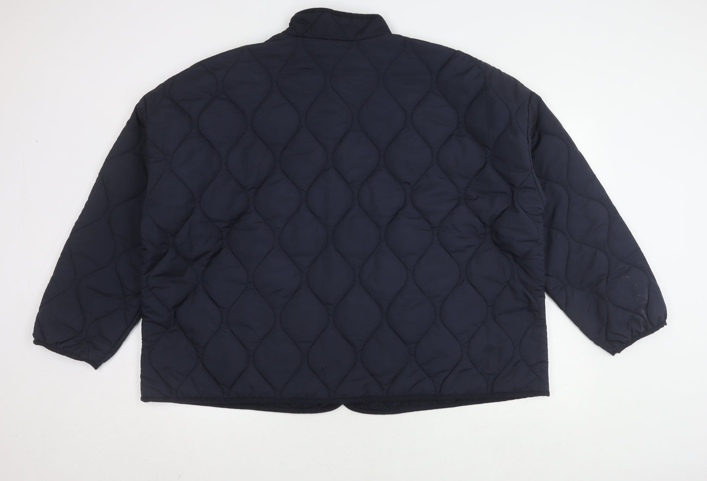 Womens UK Size 18 Golddigga Blue Quilted Coat