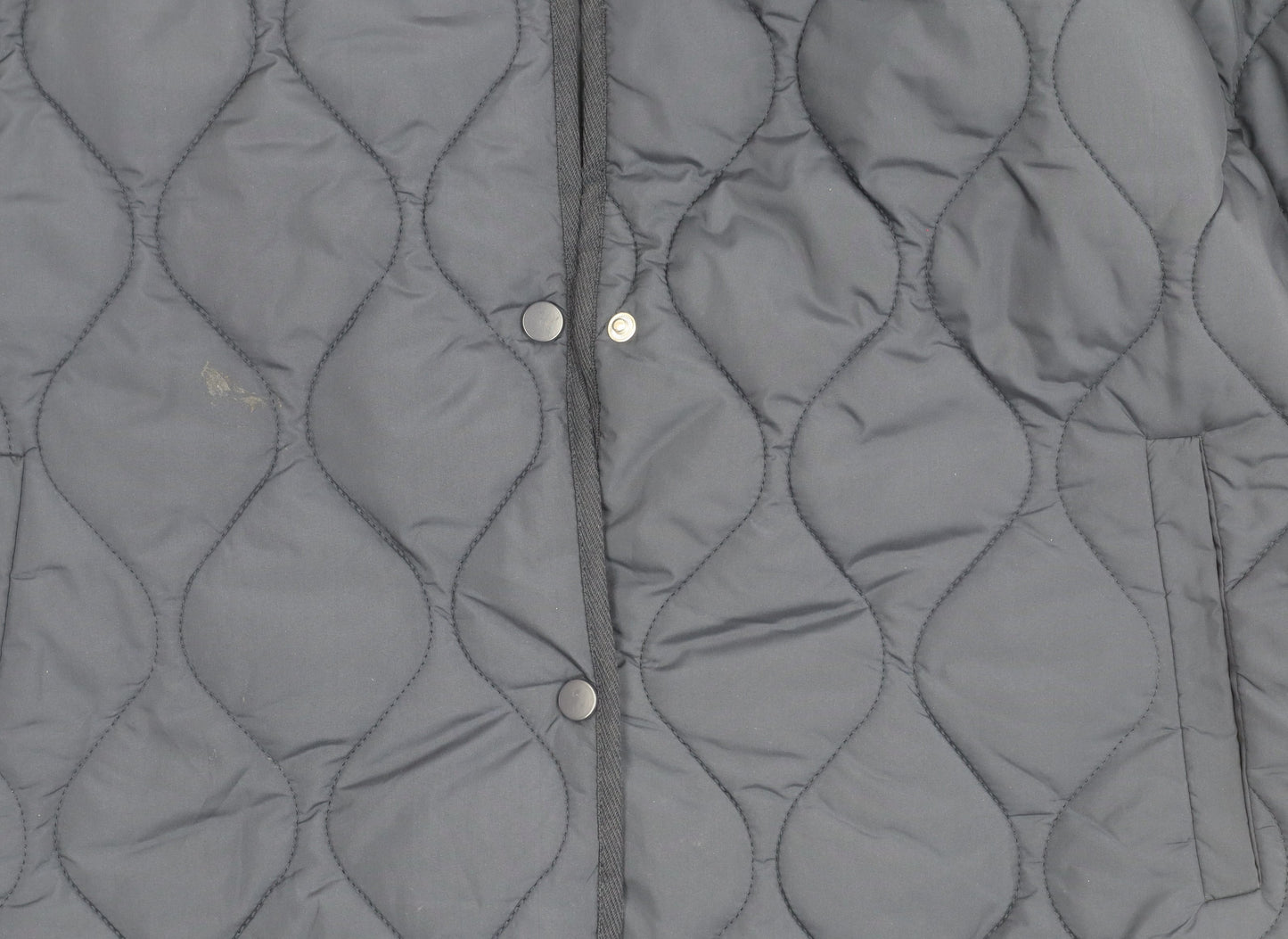 Womens UK Size 18 Golddigga Blue Quilted Coat