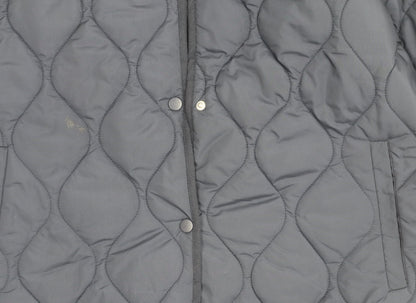 Womens UK Size 18 Golddigga Blue Quilted Coat