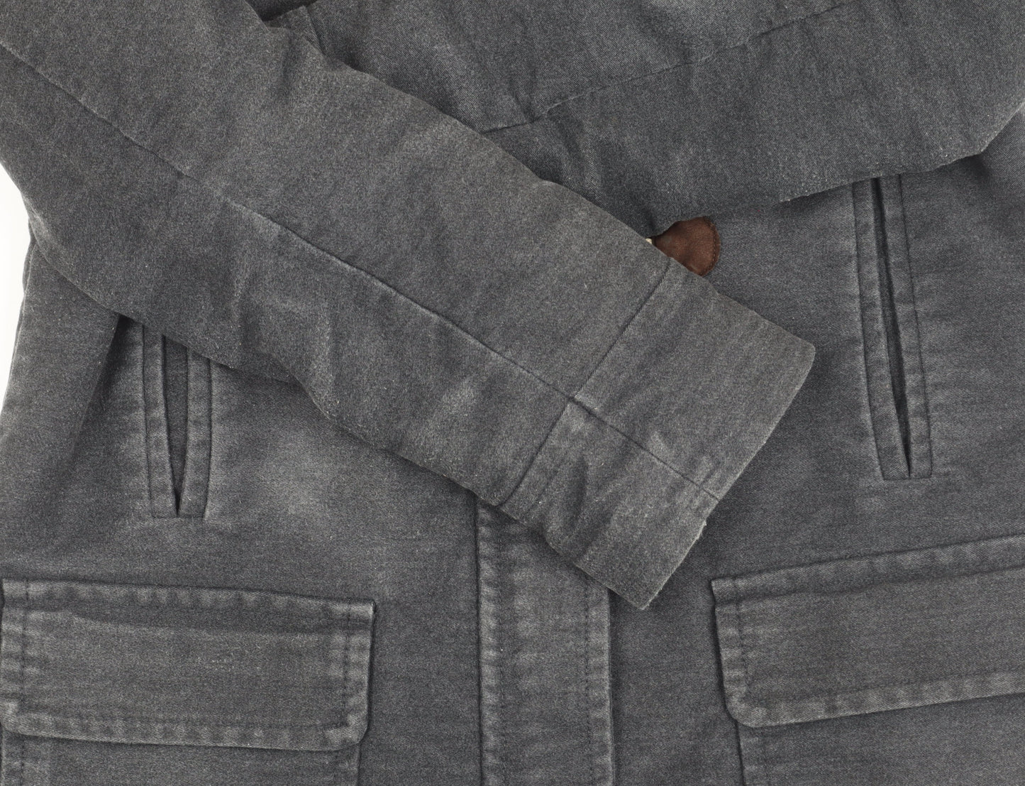 Boden Grey Hooded Toggle Coat Size 10 Women Casual