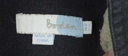 Boden Grey Hooded Toggle Coat Size 10 Women Casual