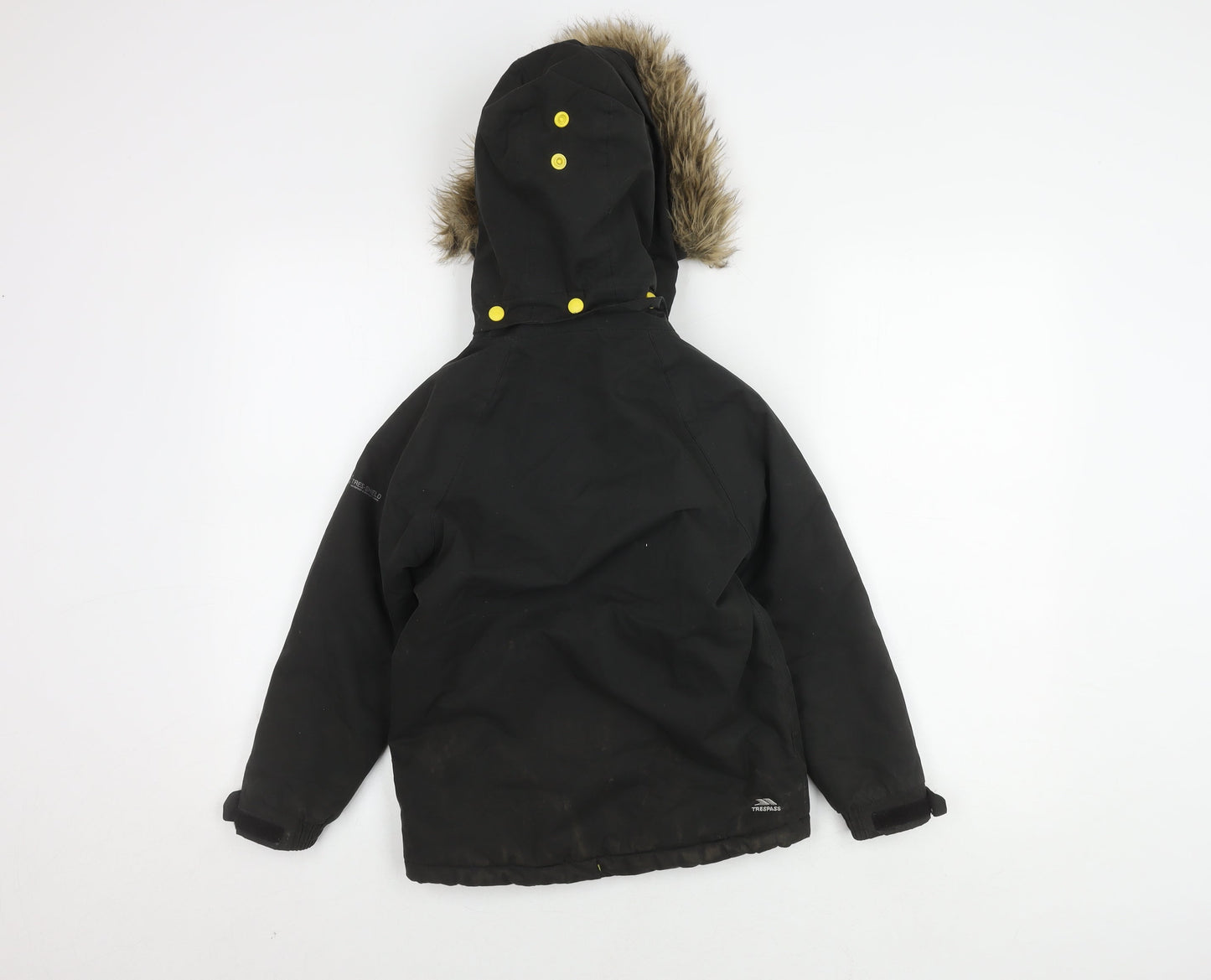 Trespass Boys Black Parka Coat 5-6 Years, Winter Hooded Jacket