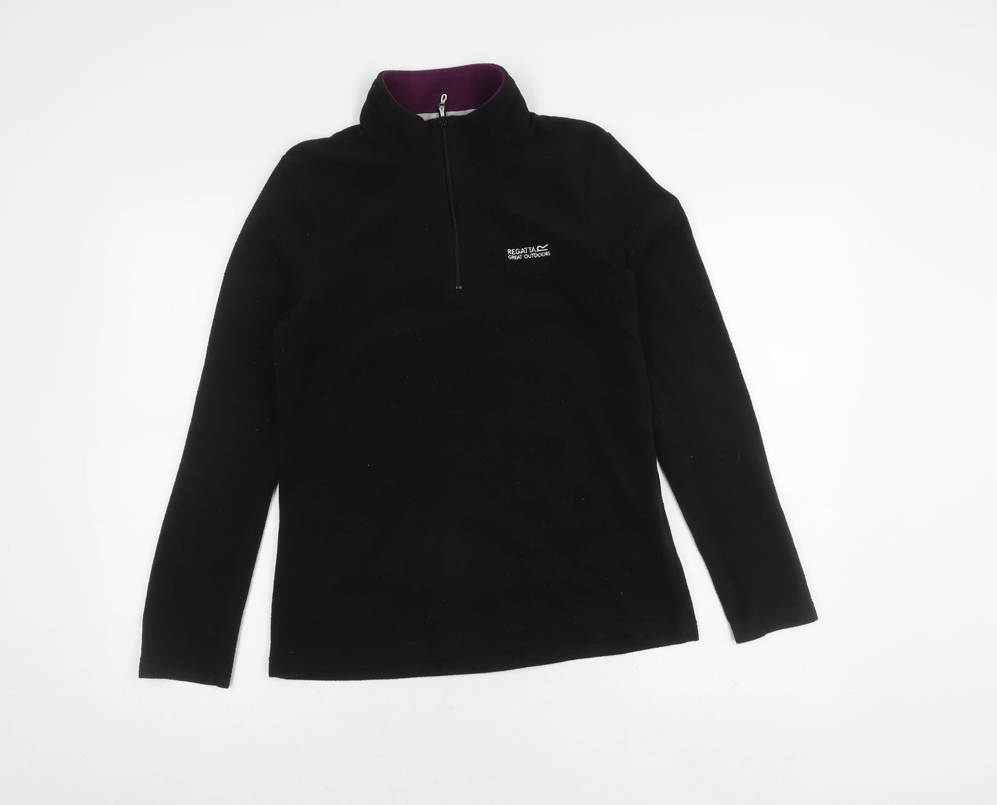 Regatta Women's Black Fleece Zip Sweatshirt Size 10