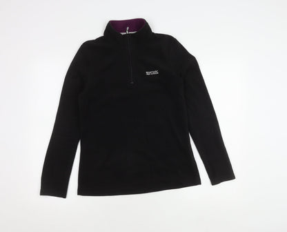 Regatta Women's Black Fleece Zip Sweatshirt Size 10