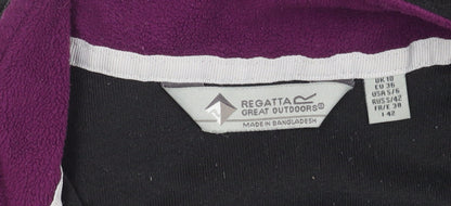 Regatta Women's Black Fleece Zip Sweatshirt Size 10