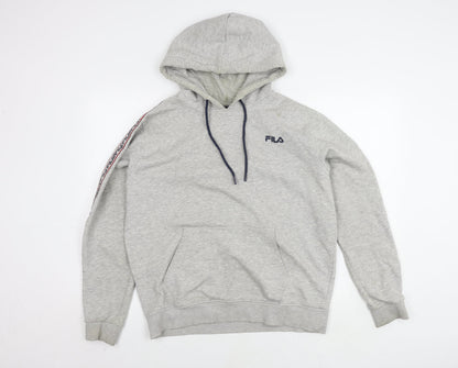 Mens UK Size L FILA Grey Pullover Hoodie