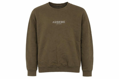 Audere Men’s Brown Logo Pullover Sweatshirt, Medium