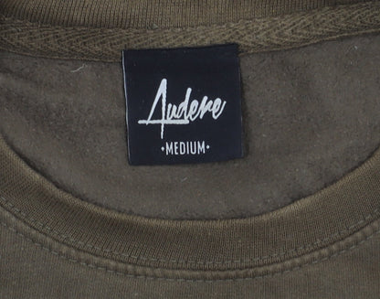 Audere Men’s Brown Logo Pullover Sweatshirt, Medium