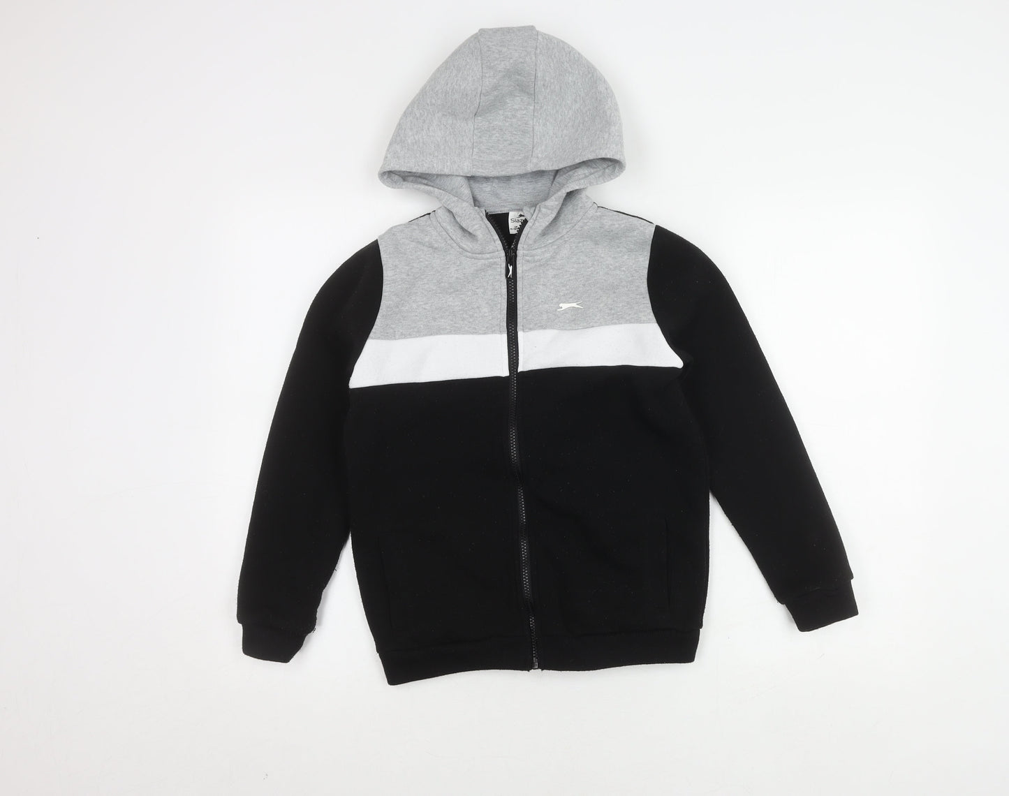 Slazenger Boys' Black Basic Jacket, Hooded, 11-12 Years