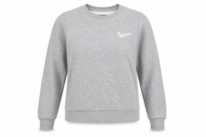 Front view of Converse unisex grey xs logo crew neck sweatshirt