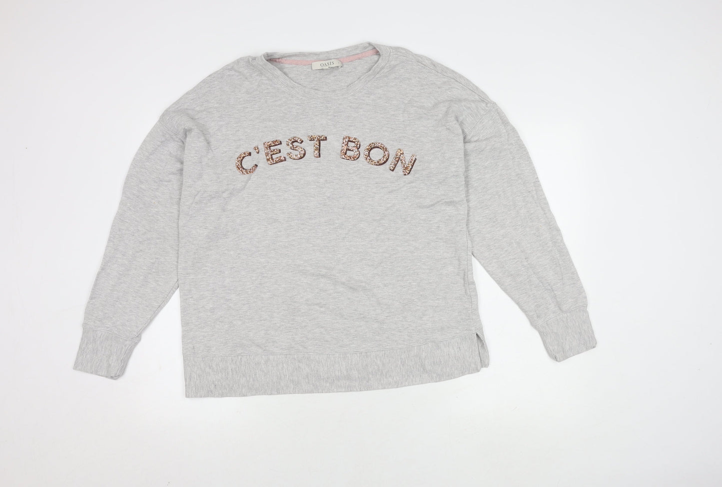Womens UK Size L Oasis Grey Pullover Jumper