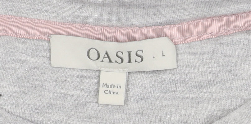 Womens UK Size L Oasis Grey Pullover Jumper