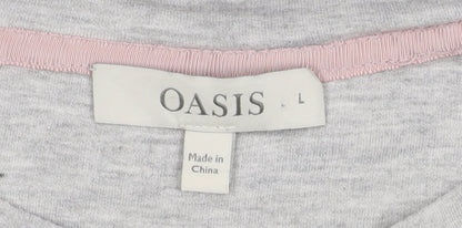 Womens UK Size L Oasis Grey Pullover Jumper