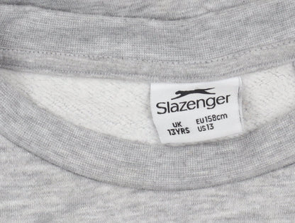 Slazenger Boys Grey Sweatshirt, 13 Years, Lightweight Pullover