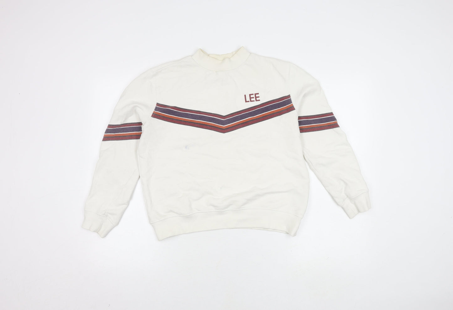 Lee Women's White Cotton Pullover Sweatshirt Size S