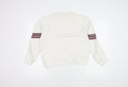 Lee Women's White Cotton Pullover Sweatshirt Size S