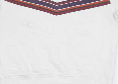 Lee Women's White Cotton Pullover Sweatshirt Size S