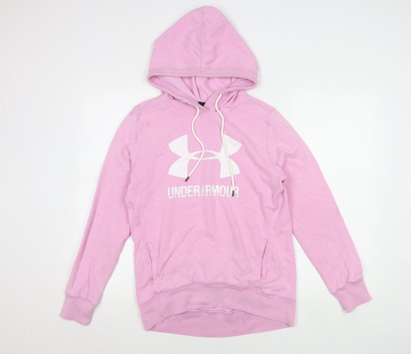 Womens UK Size S Under armour Pink Pullover Hoodie
