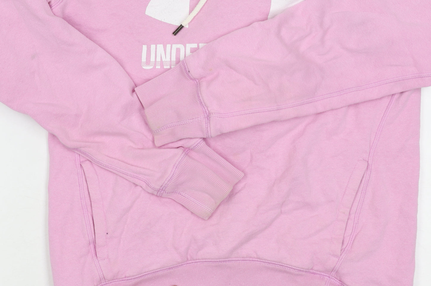 Womens UK Size S Under armour Pink Pullover Hoodie