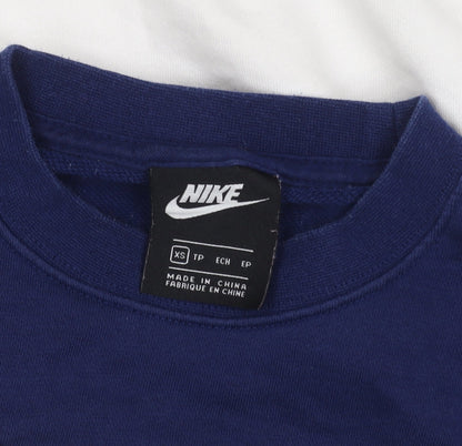 Nike Women's XS Colourblock Sweatshirt - Red, Blue, White