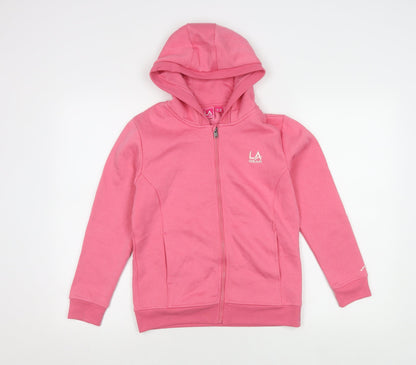 LA Gear Girls Pink Hooded Basic Jacket 13 Years