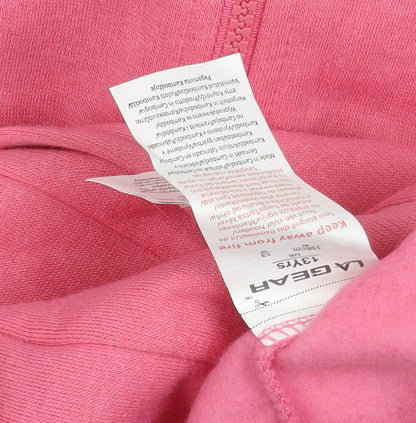 LA Gear Girls Pink Hooded Basic Jacket 13 Years
