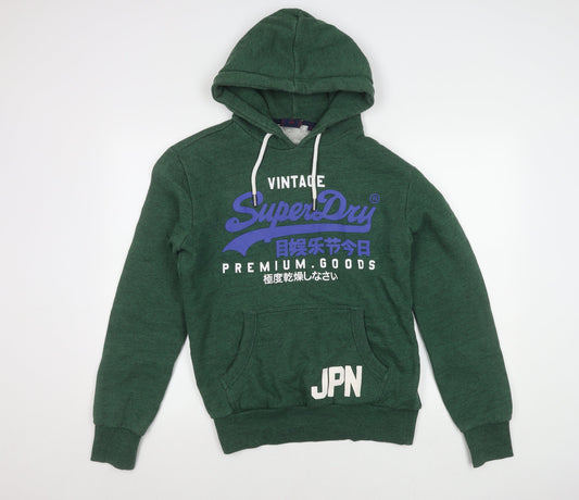 Superdry Men's Green Pullover Hoodie S