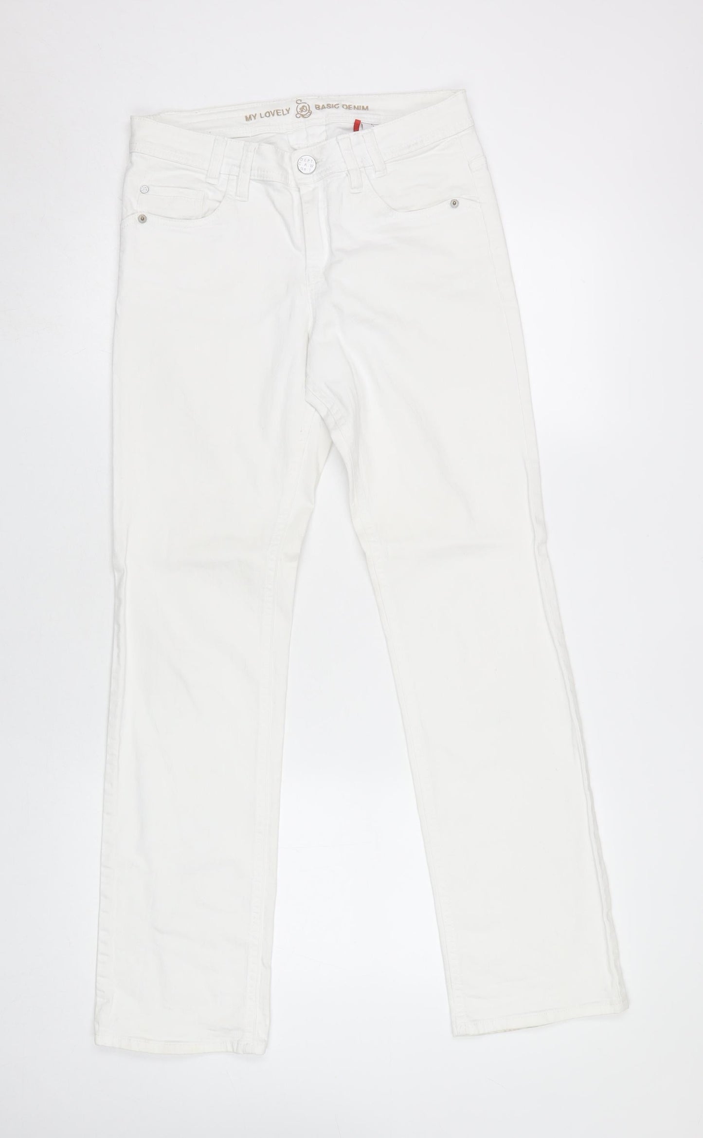 s.Oliver Women's White Straight Jeans Size 36