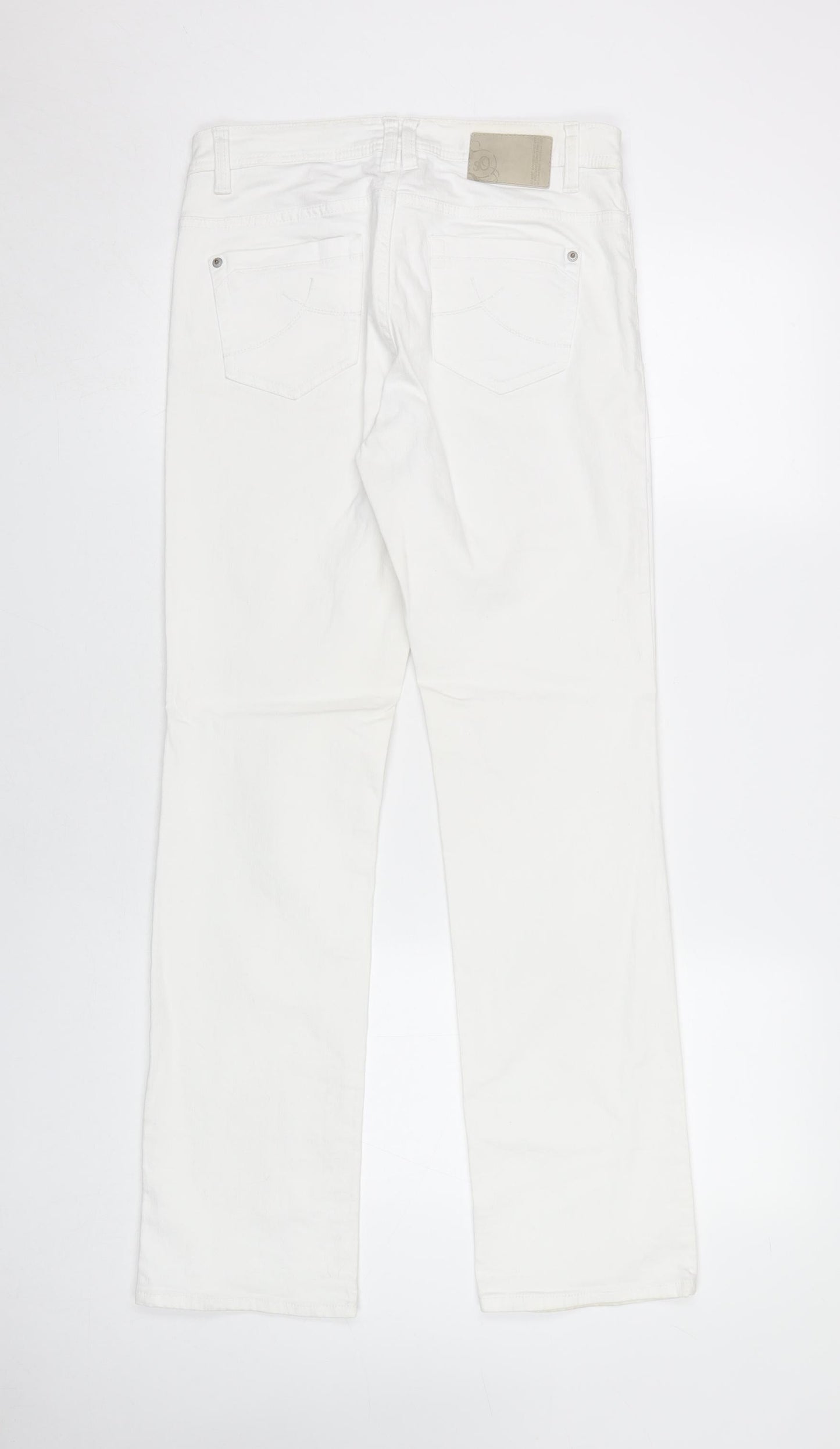 s.Oliver Women's White Straight Jeans Size 36