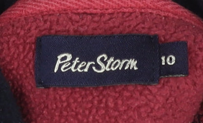 Peter Storm Women's Colourblock Zip Fleece Sweatshirt - Size 10