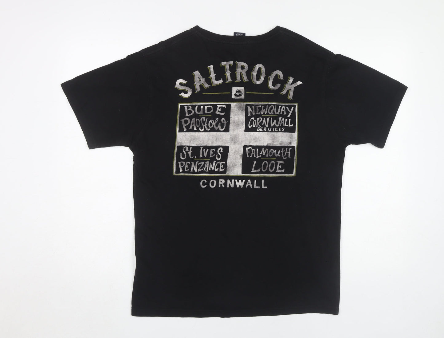 Saltrock Men's Black Graphic Print T-Shirt M