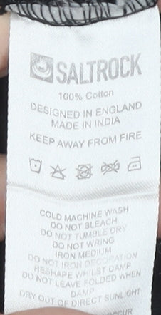 Saltrock Men's Black Graphic Print T-Shirt M