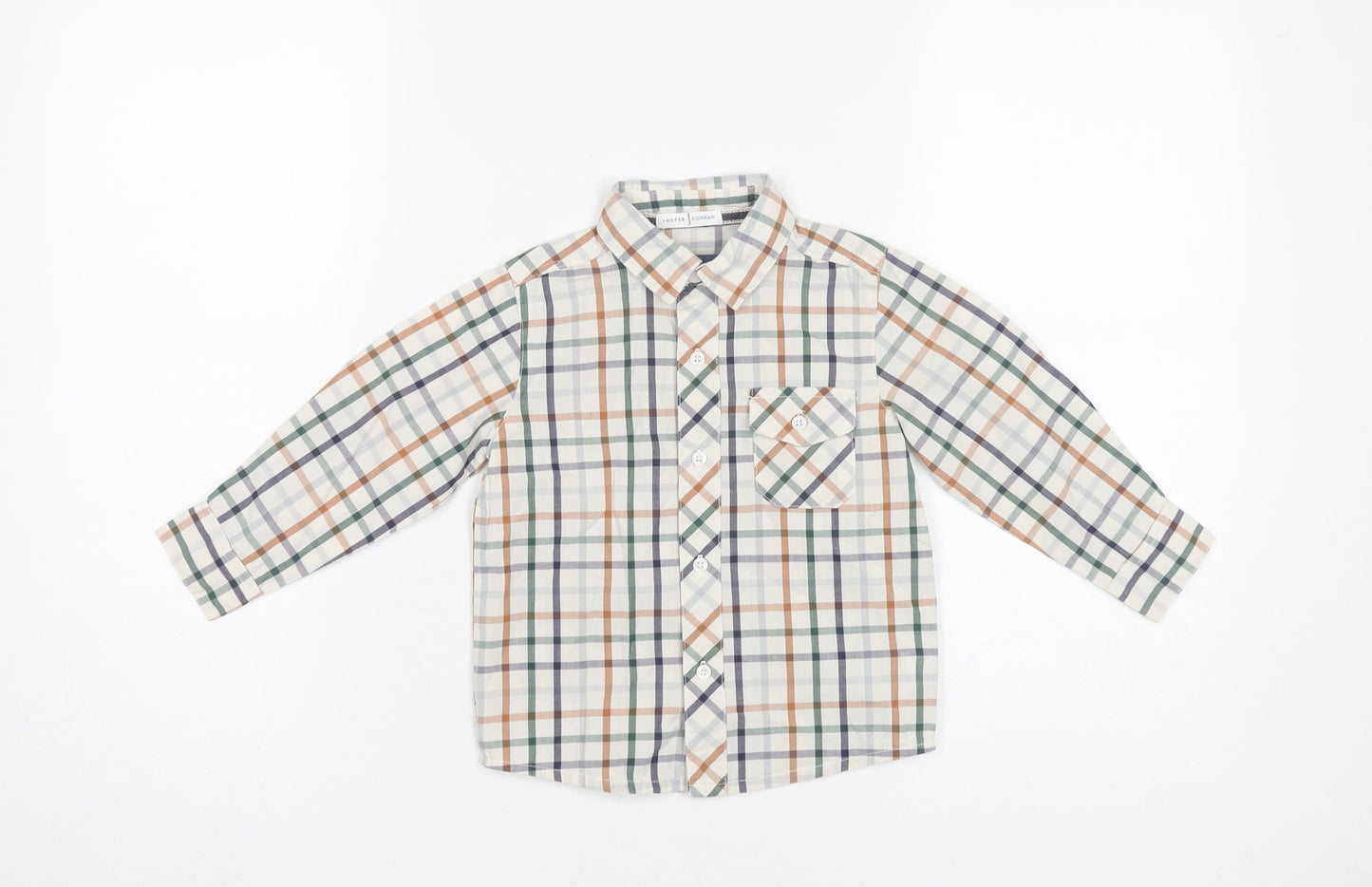 Jasper Conran Boys Multicoloured Check Button-Up Shirt 2-3Y