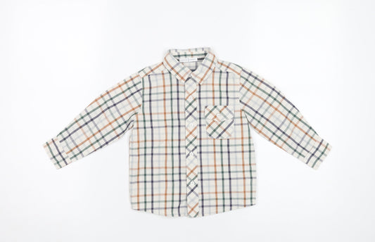 Jasper Conran Boys Multicoloured Check Button-Up Shirt 2-3Y