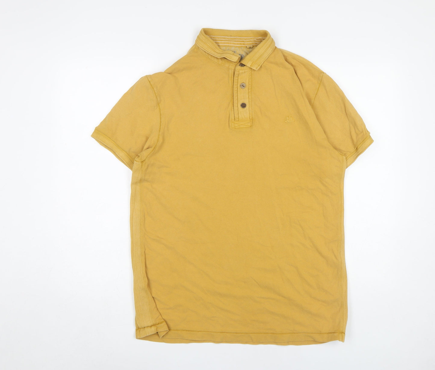 Mantaray Men's Yellow Polo Medium, Casual Cotton Shirt