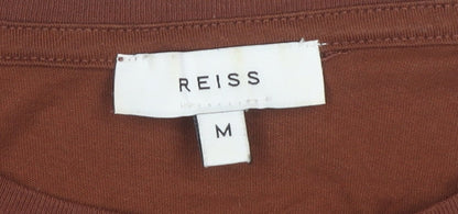 Reiss Men's Brown Cotton T-Shirt - Medium