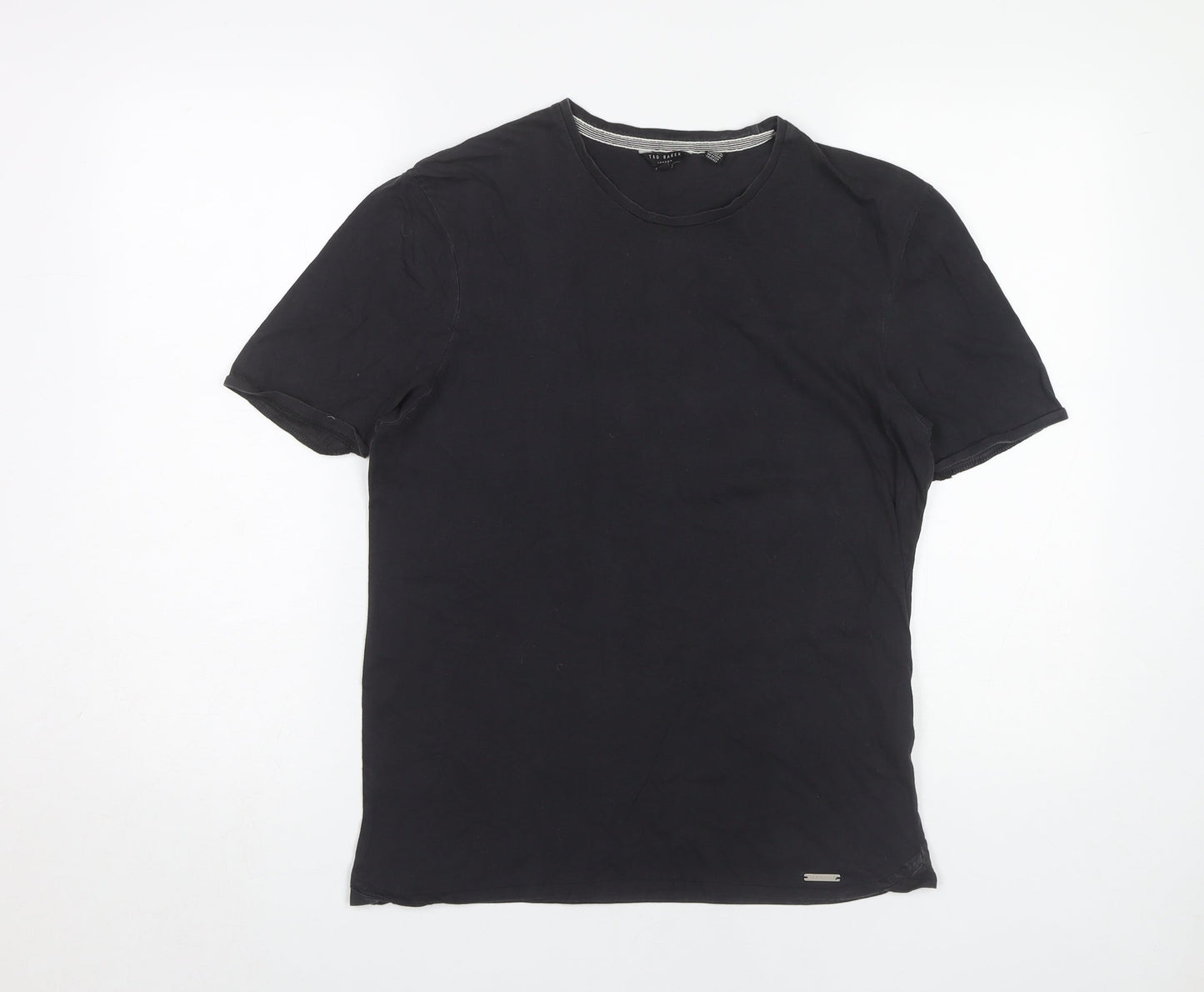 Ted Baker Men's Black Cotton Crew Neck T-Shirt