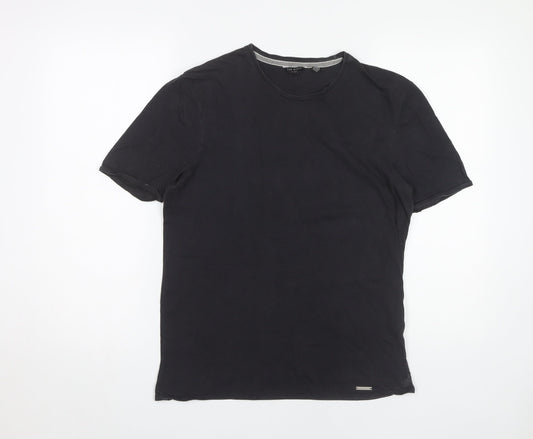 Ted Baker Men's Black Cotton Crew Neck T-Shirt