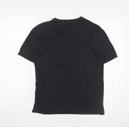 Ted Baker Men's Black Cotton Crew Neck T-Shirt