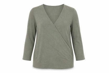 Long Tall Sally Women's Green Wrap Top - Size S