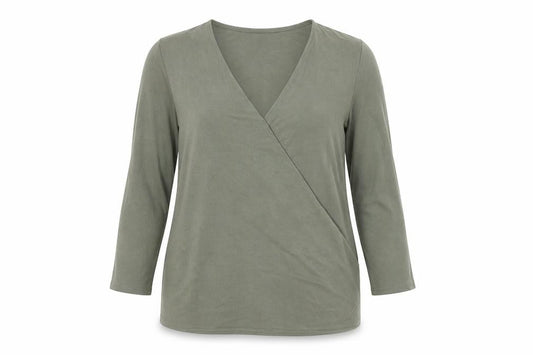 Long Tall Sally Women's Green Wrap Top - Size S