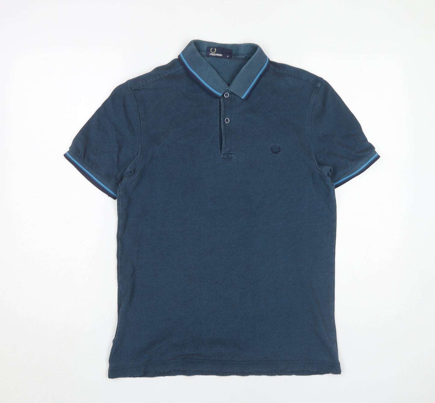 Fred Perry Men's Blue Polo Shirt M Short Sleeve