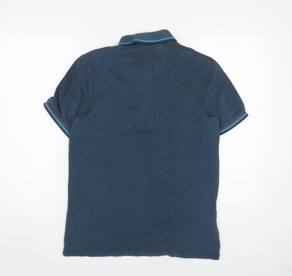 Fred Perry Men's Blue Polo Shirt M Short Sleeve