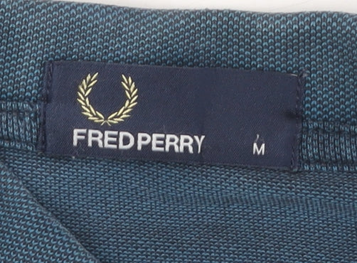 Fred Perry Men's Blue Polo Shirt M Short Sleeve