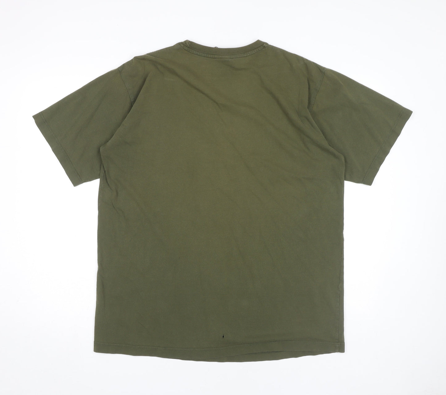 Nike Men's Green XL T-Shirt, Cotton Crew Neck