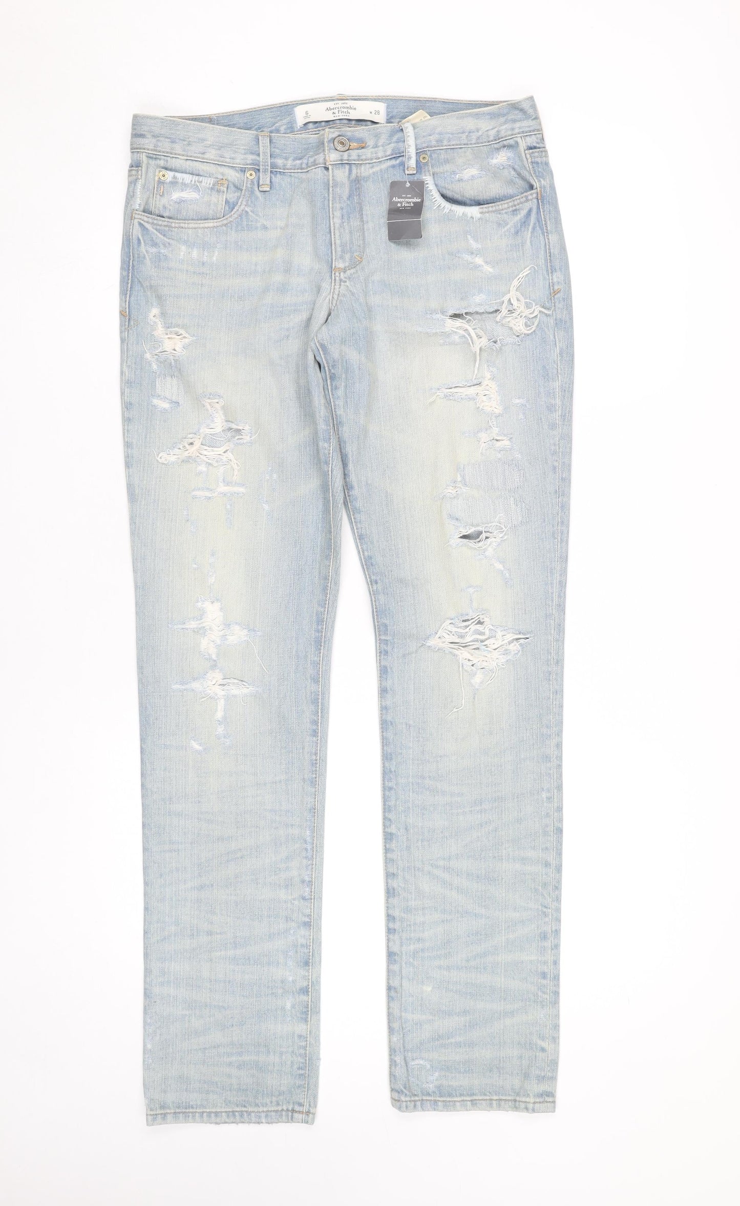 Abercrombie & Fitch Women's Blue Distressed Jeans