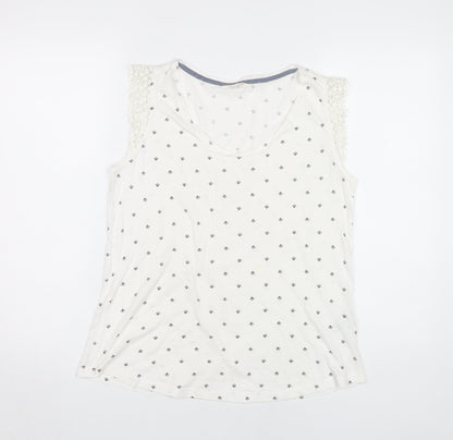 Womens UK Size 12 White Stuff White Basic Tank