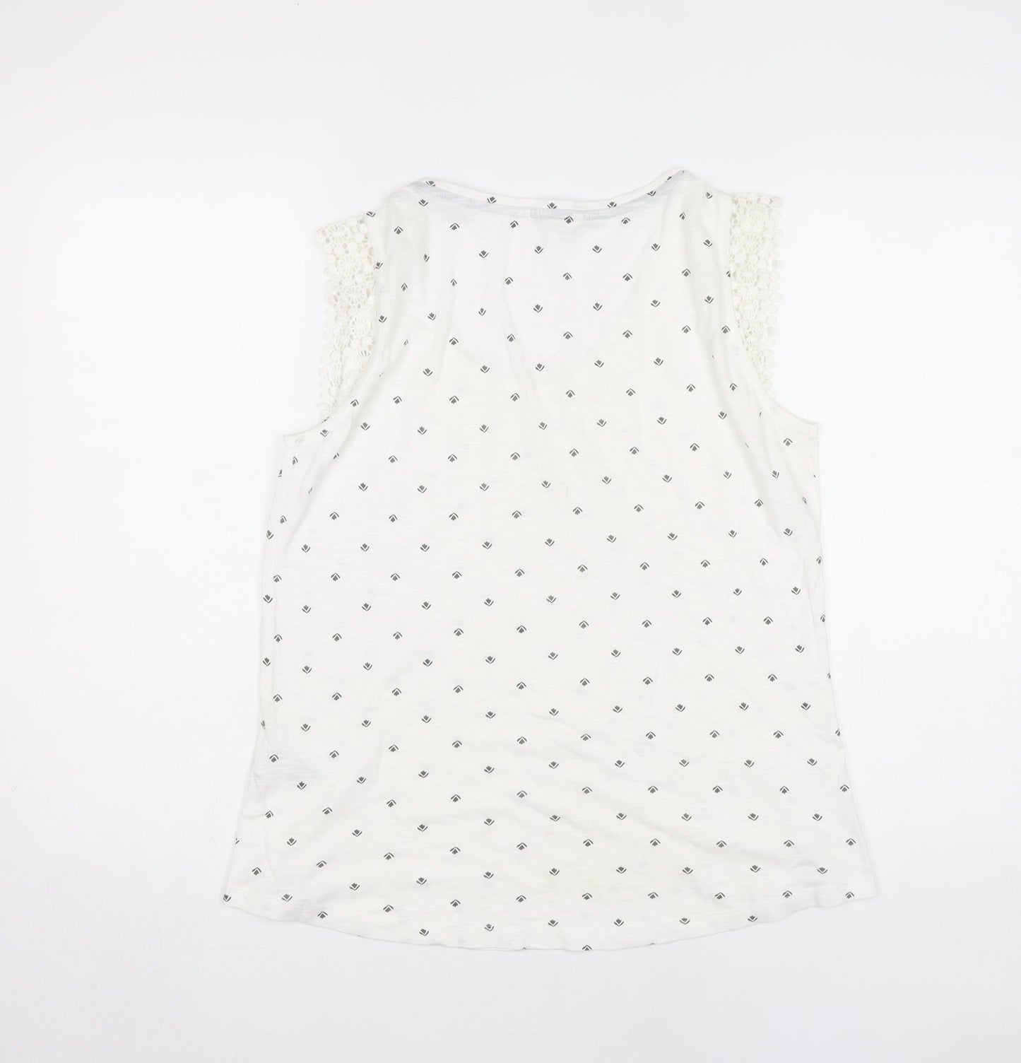 Womens UK Size 12 White Stuff White Basic Tank